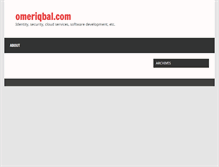 Tablet Screenshot of omeriqbal.com